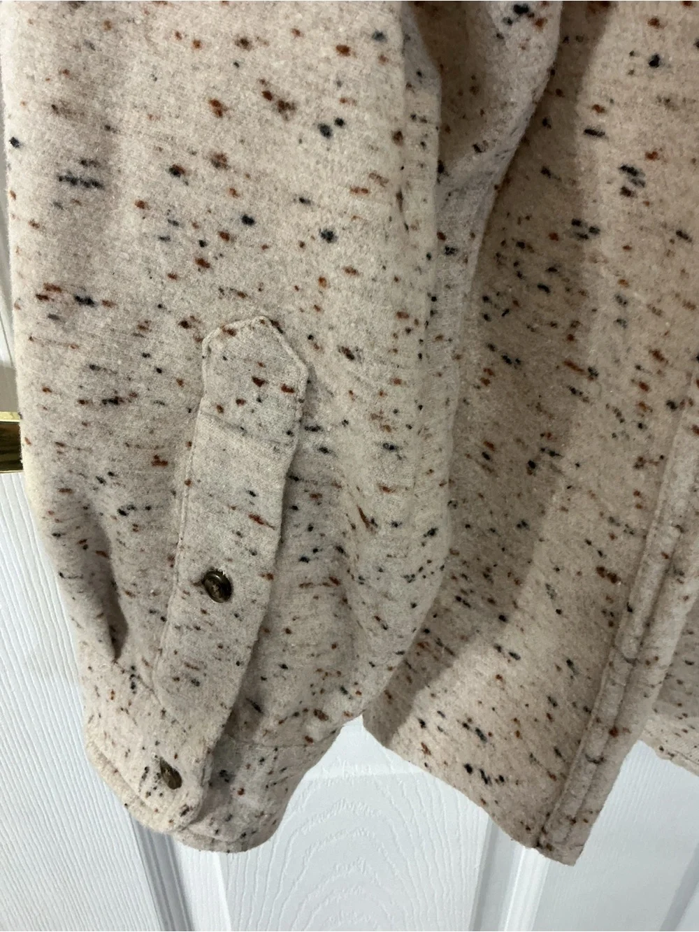 J.Crew Donegals Tweed Fleece Overshirt Shirt Jacket Oatmeal Men's Large L NWT